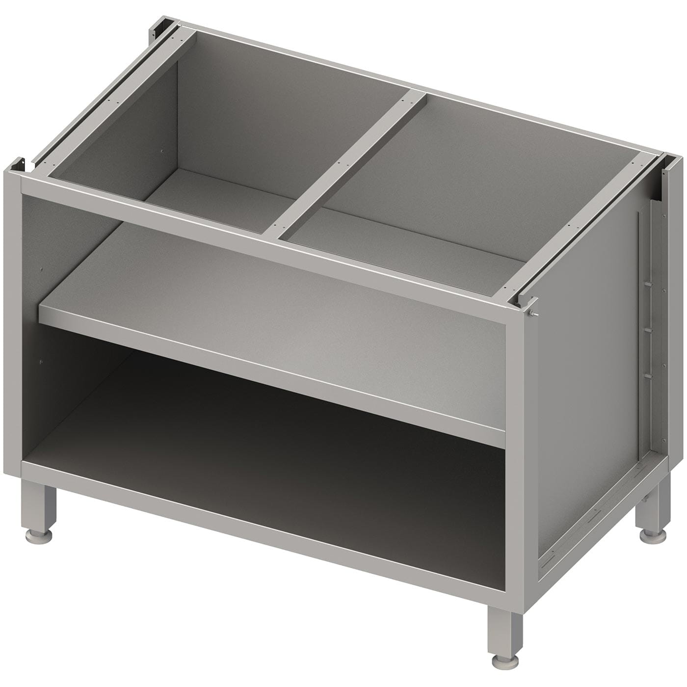 Unterschrank-Modul, offen, mit Zwischenboden, Tiefe 540 mm