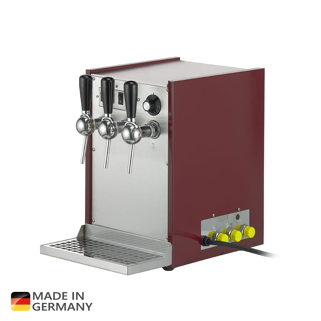 Glühweindurchlauferhitzer, 3 Zapfhähne