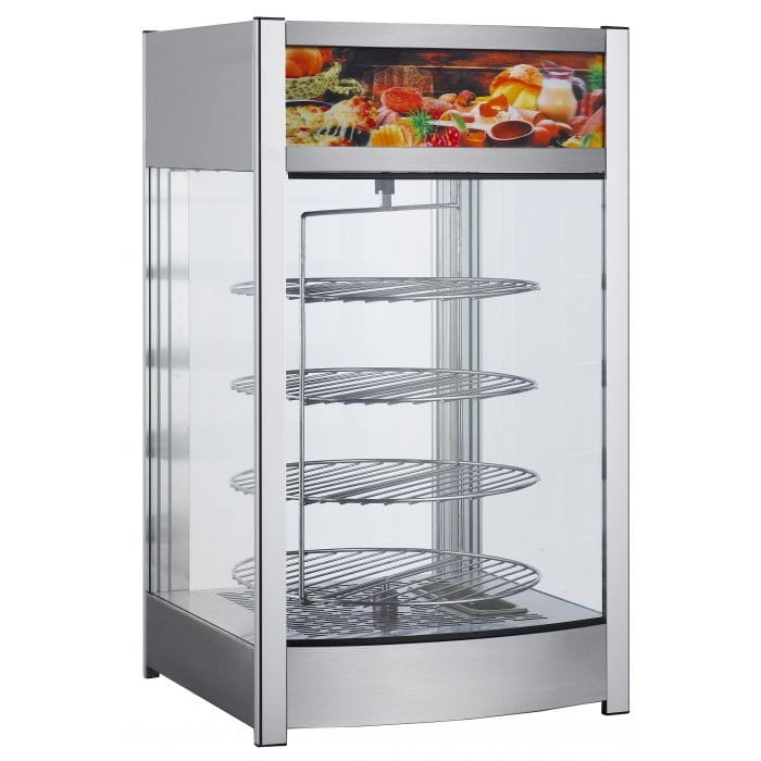Warmhaltevitrine, rotierend, 97 Liter