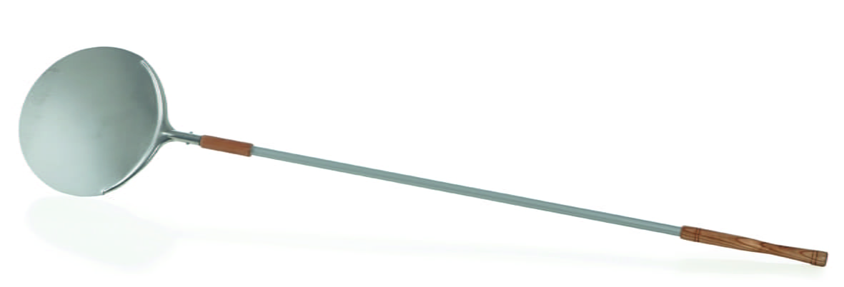 Pizzaschaufel, Aluminium, 40 cm, 200 cm, Mittelstück mit beweglichem Holzgriff