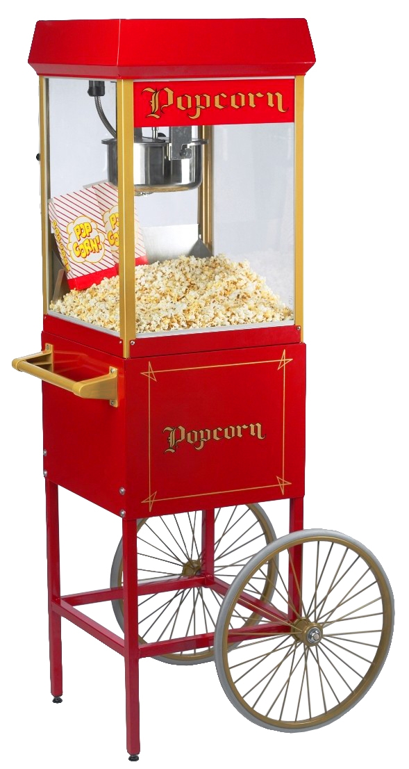 2-Rad-Unterwagen für Popcornmaschine