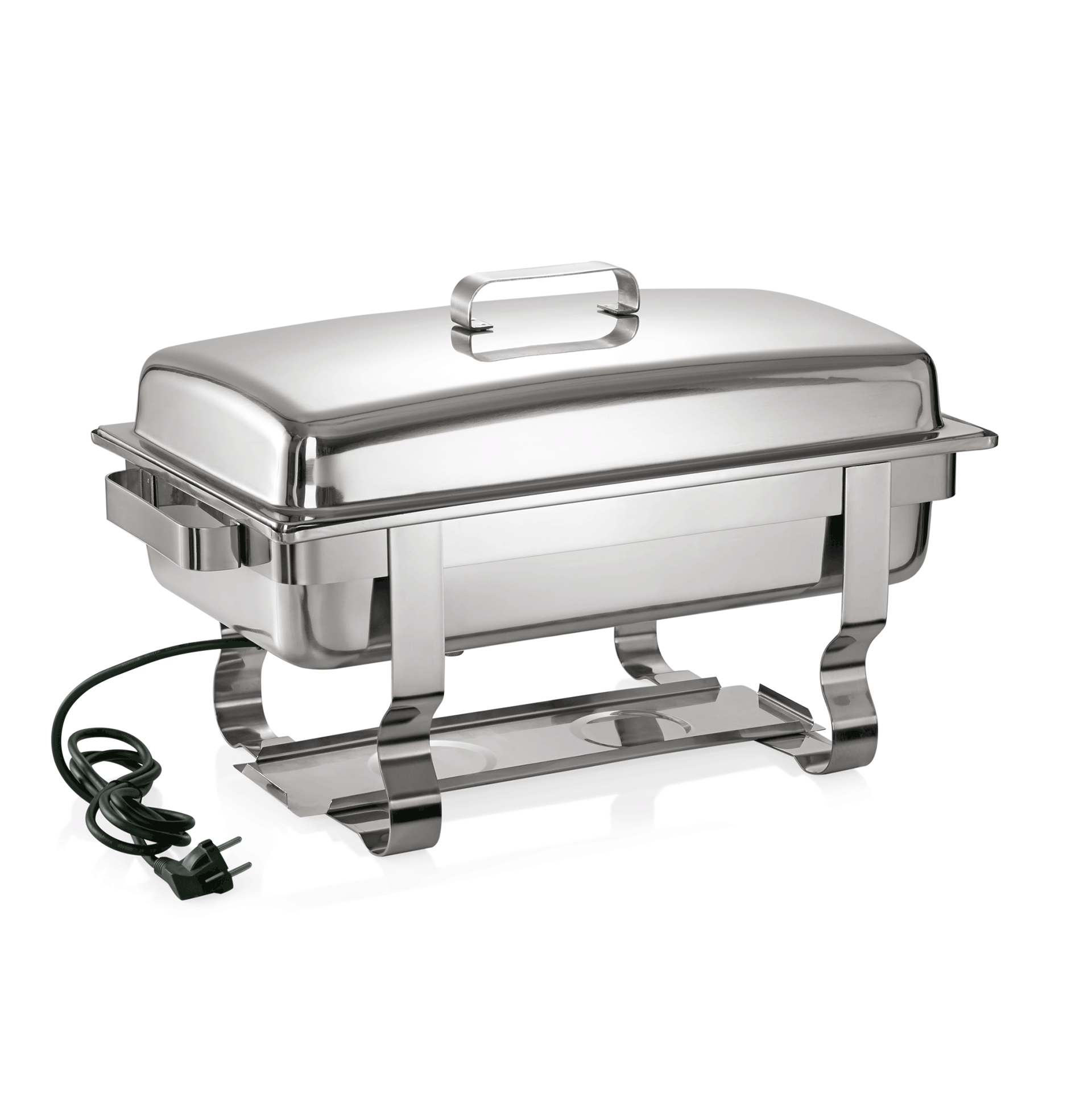 Elektro Chafing Dish - Chromnickelstahl - mit GN Behälter 1/1 - 65 mm, mit CNS Domdeckel