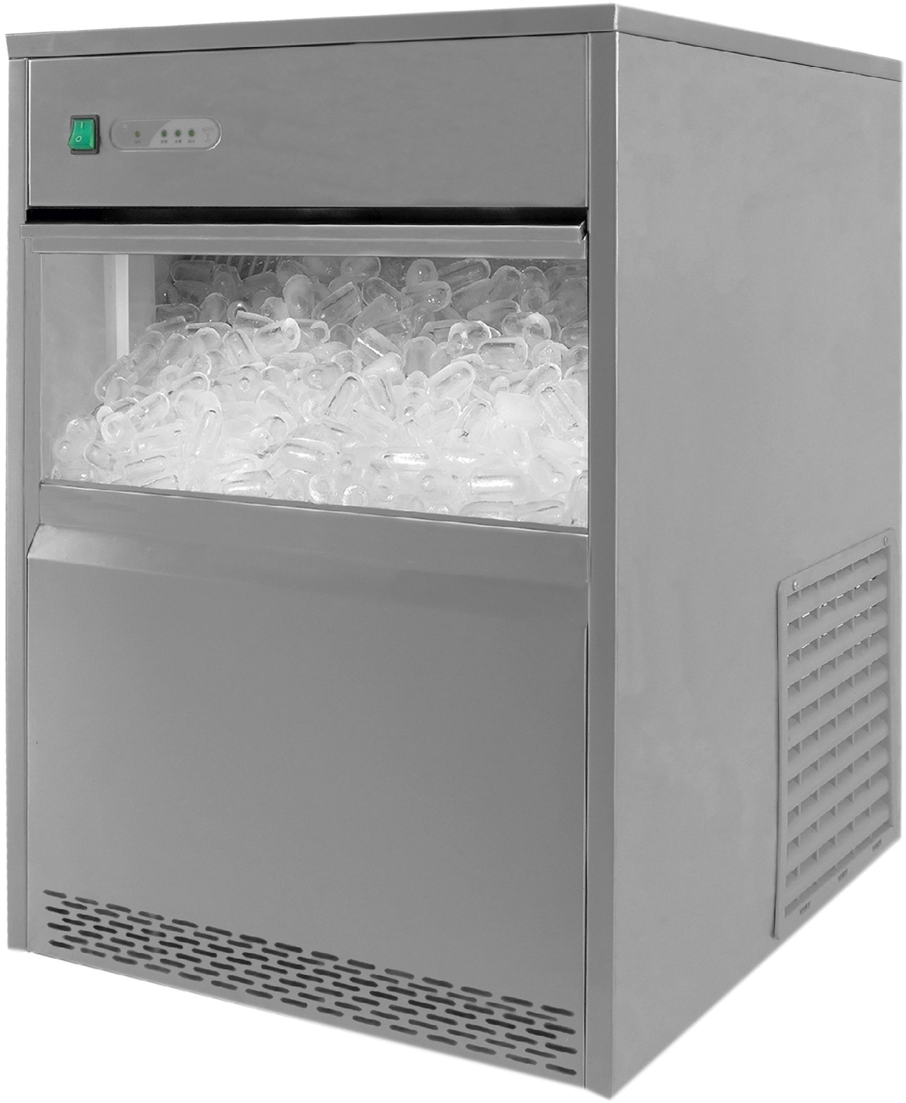 Eiswürfelbereiter für ca. 26 kg / 24 h, Vorratsbehälter: 6 kg