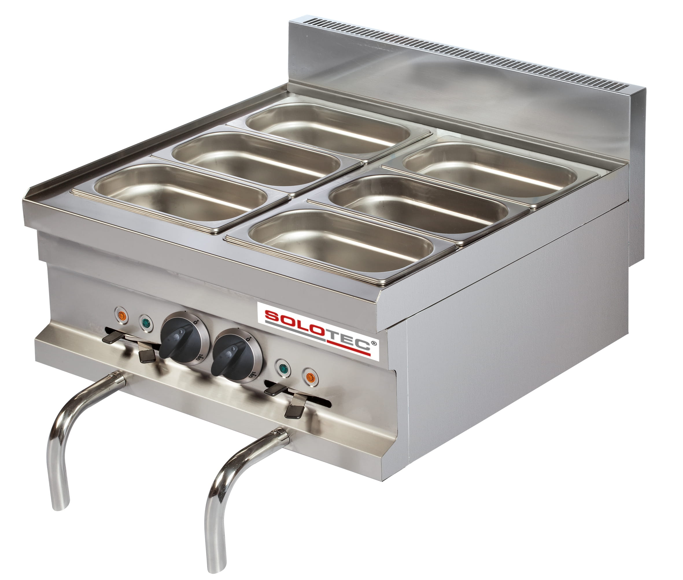 Elektro Bain Marie, 2 Becken je 13 Liter, 3x1/4 GN, Geräteoberteil