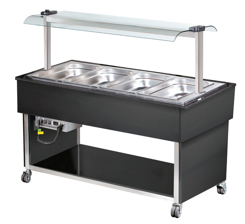 SOLOTEC Warmbuffet 4/1 GN, in Wenge-Optik
