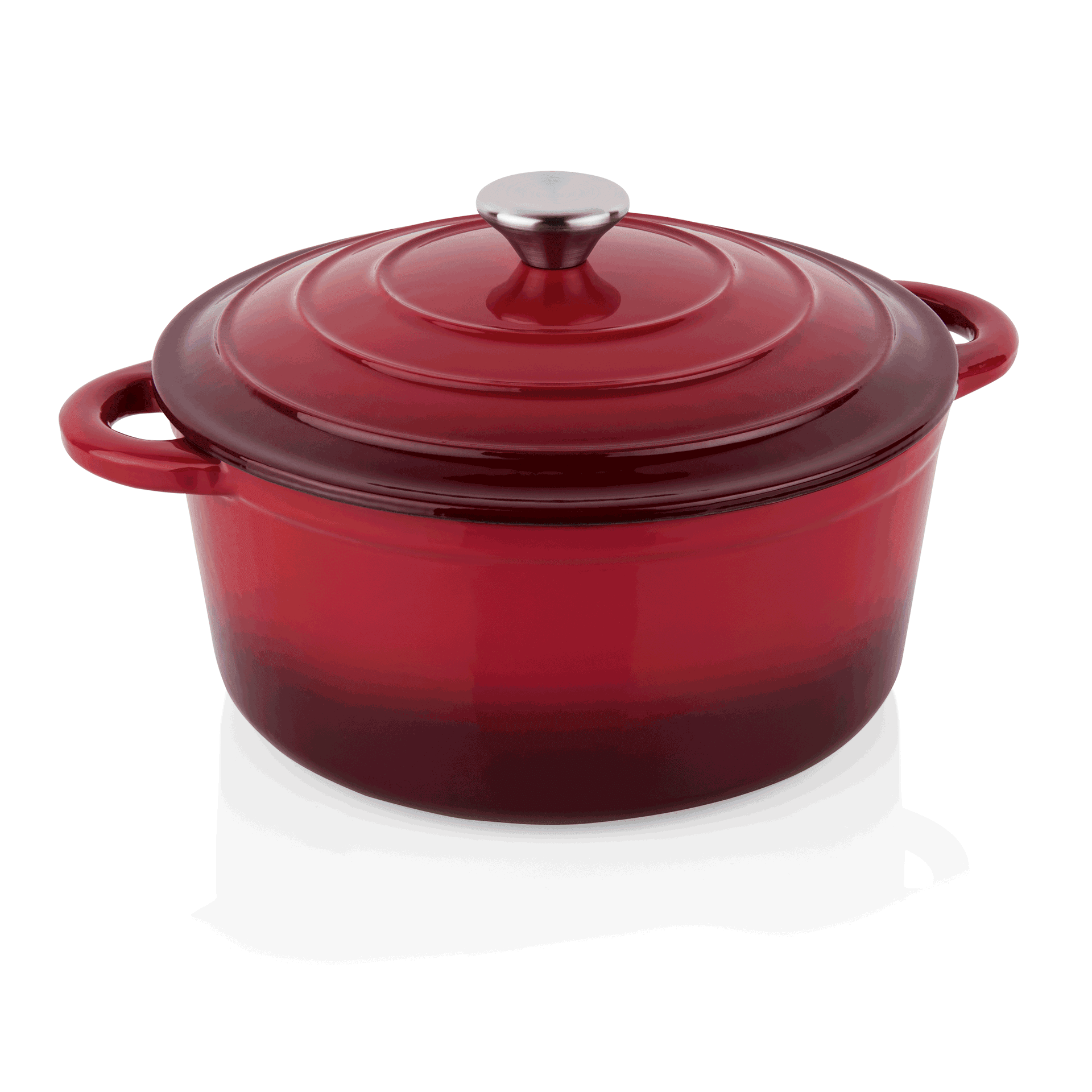 Topf, Ø 220 mm cm, rot, Gusseisen emailliert