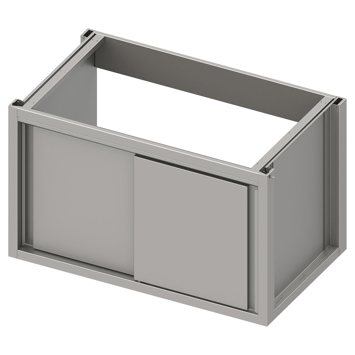 Spülenunterschrank-Modul mit Schiebetüren, Tiefe 640 mm, sockelbaufähig