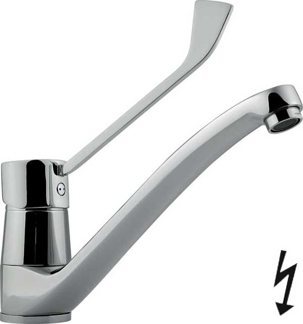 Hebelmischer-Einlochbatterie 1/2" für drucklose Warmwasserspeicher
